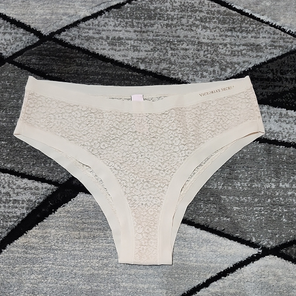 VICTORIA SECRET 2019 NWOT NUDE LACE LEOPARD-PRINT CHEEKY PANTY XL